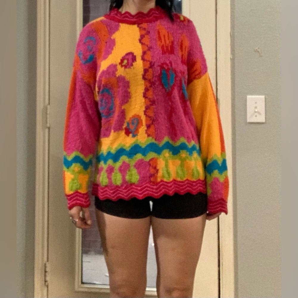 Vintage 90s Y2K Hand Knit The Limited Sweater